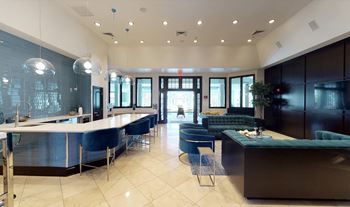 Clubhouse with couch and table